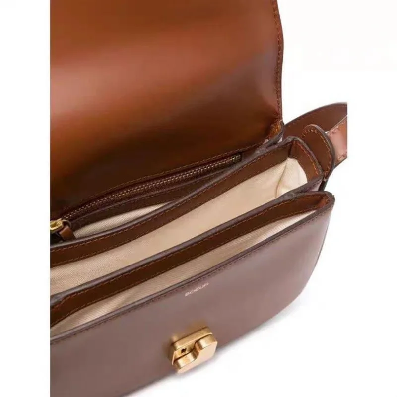 2025genuine leather tofu bag for women with a high-end feel, single shoulder crossbody small square bag, commuting bag for women - Image 3