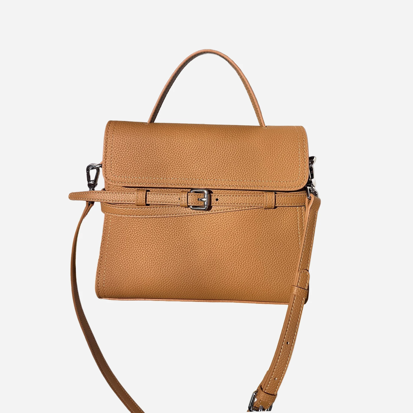 MENDY New In Handbag Women's Work Commuter Bag Genuine Leather Top-Handle Bag Belted Shoulder Bag Hand Bag Ladies Designer - Image 5