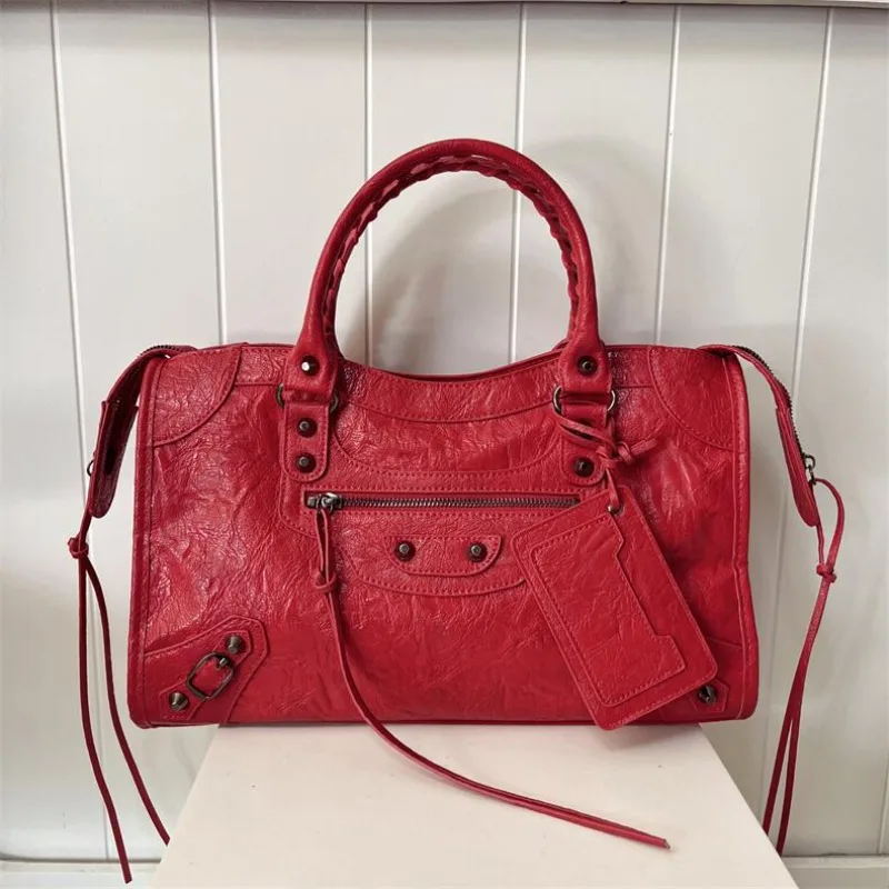 Paris Rivet Locomotive Bag ins Spice Girl Bag French Premium Sense Retro Trendy Portable Pillow Bag One Shoulder Crossbody Bag - Image 5