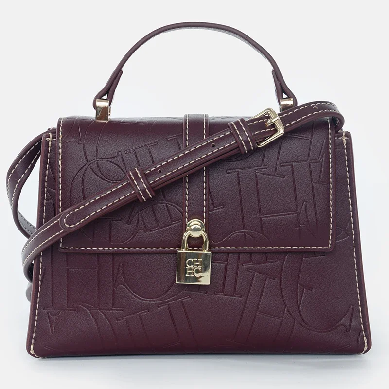 CH Fashion Classic Women's Tote Bag Niche Brand Fashion Monogram Print Lock Design New Trend Exquisite Women's Shoulder Bag - Image 3