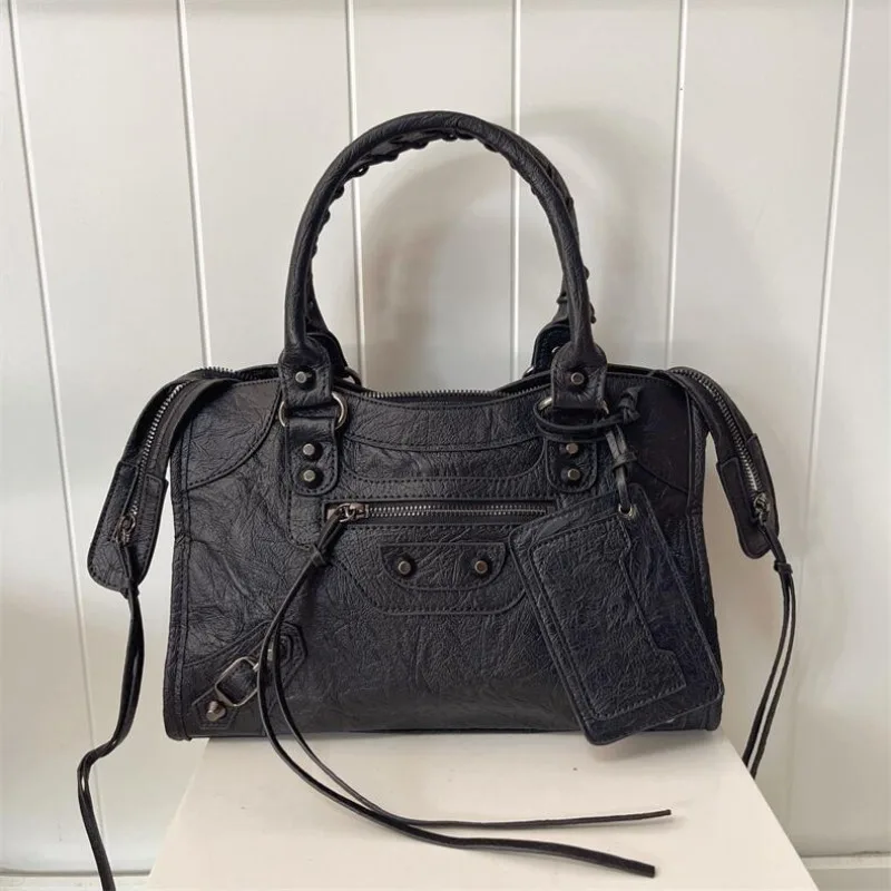 Paris Rivet Locomotive Bag ins Spice Girl Bag French Premium Sense Retro Trendy Portable Pillow Bag One Shoulder Crossbody Bag - Image 2