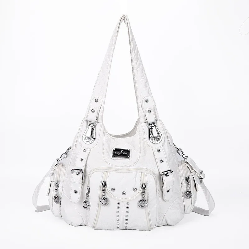 Angelkiss Bag Women Fashion Handbags Women Shoulder Bags PU Leather Handbag Female Satchel Big Shoulder Purse Bag bolsa feminina - Image 3