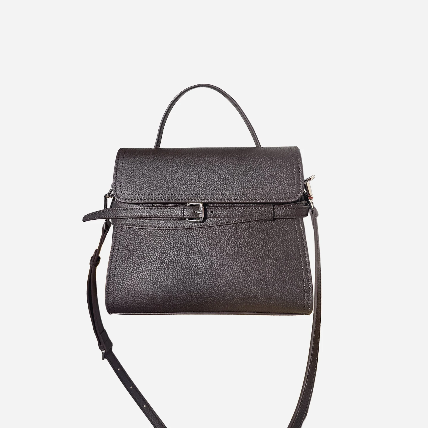 MENDY New In Handbag Women's Work Commuter Bag Genuine Leather Top-Handle Bag Belted Shoulder Bag Hand Bag Ladies Designer