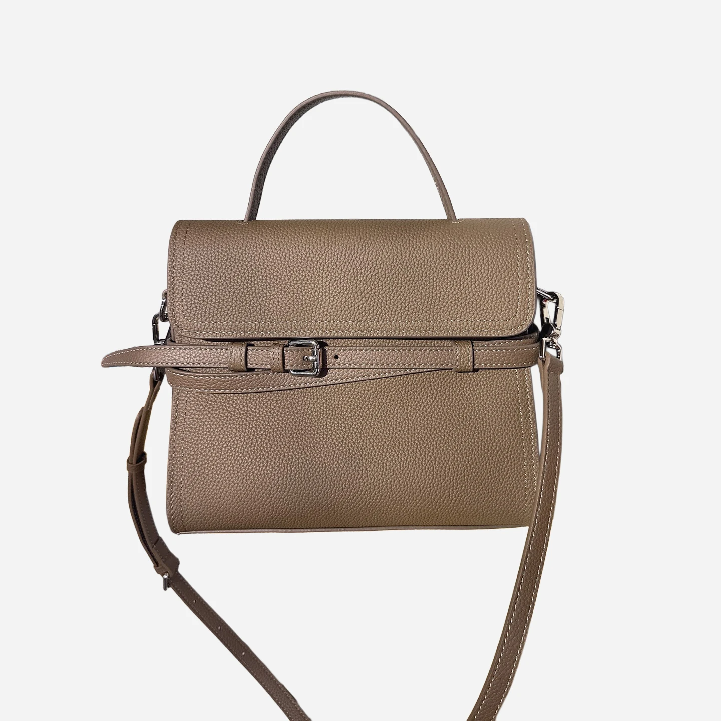 MENDY New In Handbag Women's Work Commuter Bag Genuine Leather Top-Handle Bag Belted Shoulder Bag Hand Bag Ladies Designer - Image 3