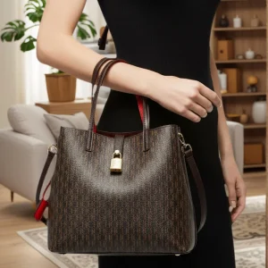 CH Premium Versatile Leather Crossbody Bag Ladies Large Capacity Daily Commuter Tote Bag Letter Print Design Ladies Fashion