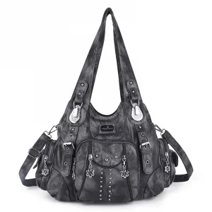 Angelkiss Bag Women Fashion Handbags Women Shoulder Bags PU Leather Handbag Female Satchel Big Shoulder Purse Bag bolsa feminina